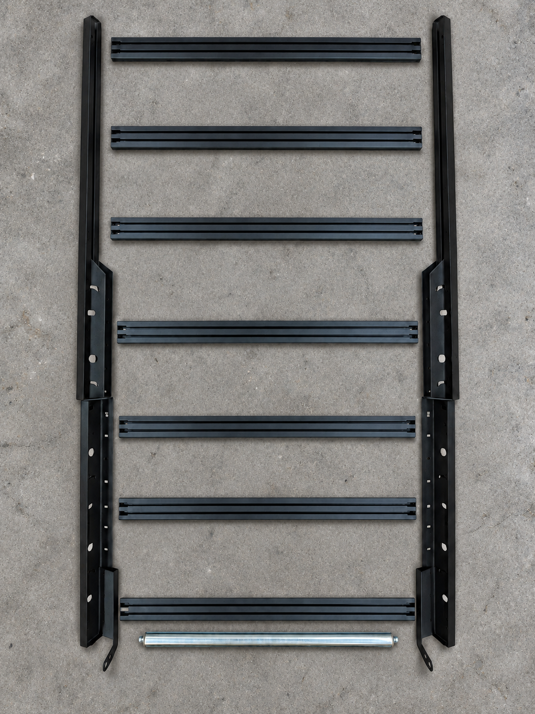 CZY Trade Canopy removable roof platform components laid out on warehouse concrete