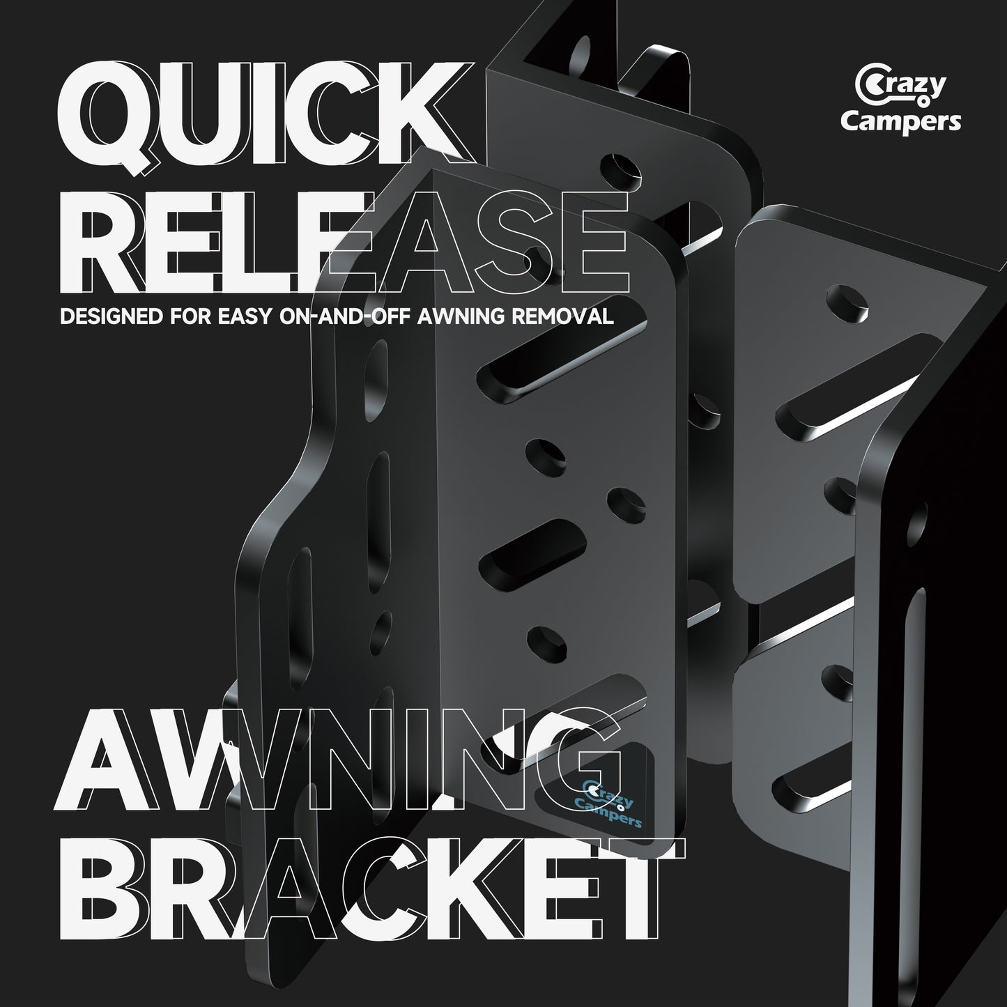 Quick Release Awning Bracket (Pair of 2)