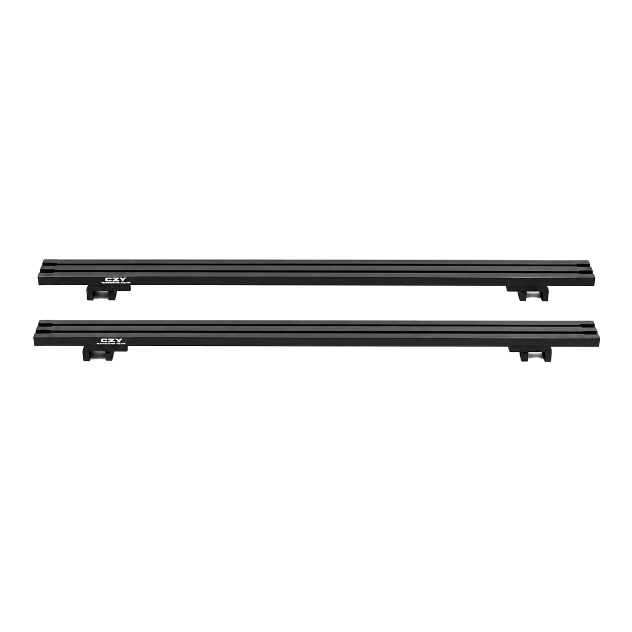 1450 cross bars configured with flush-roof-rail mounting feet