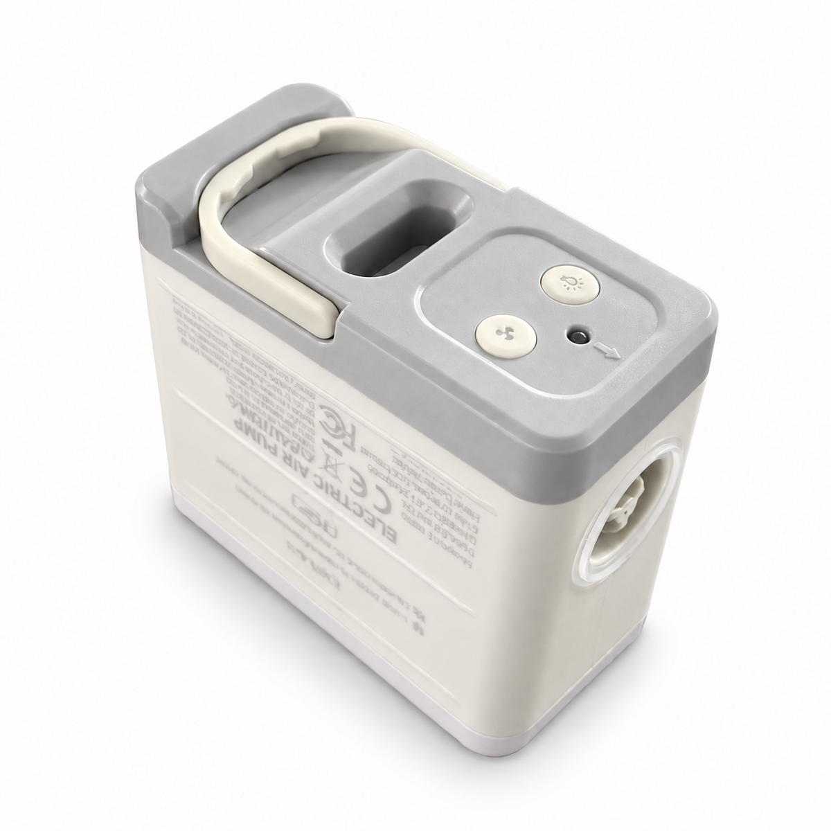 CZY self-inflating mattress air pump with folded handle, top controls and side air outlet